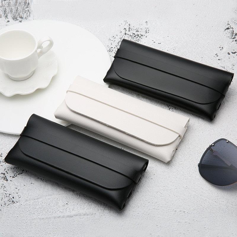 Unisex Fashion Glasses Bag Protective Cover Portable Sunglasses Case Reading Eyeglasses Box Pouch Storage Bags Leather Eyeglasses Case Portable Carrying Case Sunglasses Protective Holder