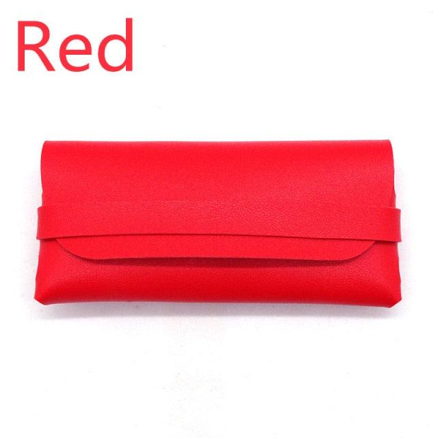 Unisex Fashion Glasses Bag Protective Cover Portable Sunglasses Case Reading Eyeglasses Box Pouch Storage Bags Leather Eyeglasses Case Portable Carrying Case Sunglasses Protective Holder