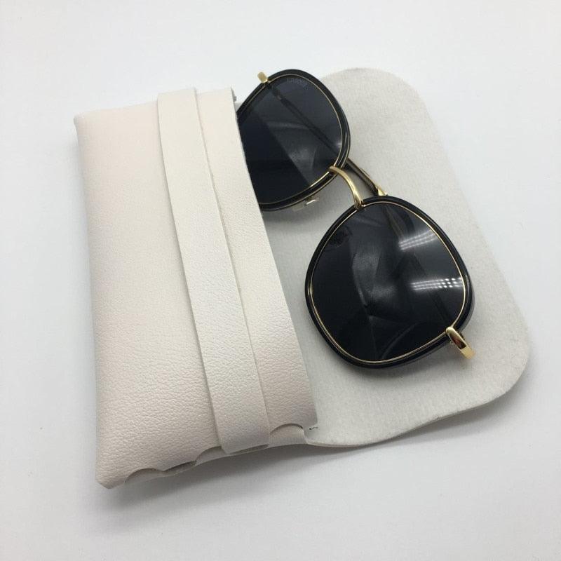 Unisex Fashion Glasses Bag Protective Cover Portable Sunglasses Case Reading Eyeglasses Box Pouch Storage Bags Leather Eyeglasses Case Portable Carrying Case Sunglasses Protective Holder