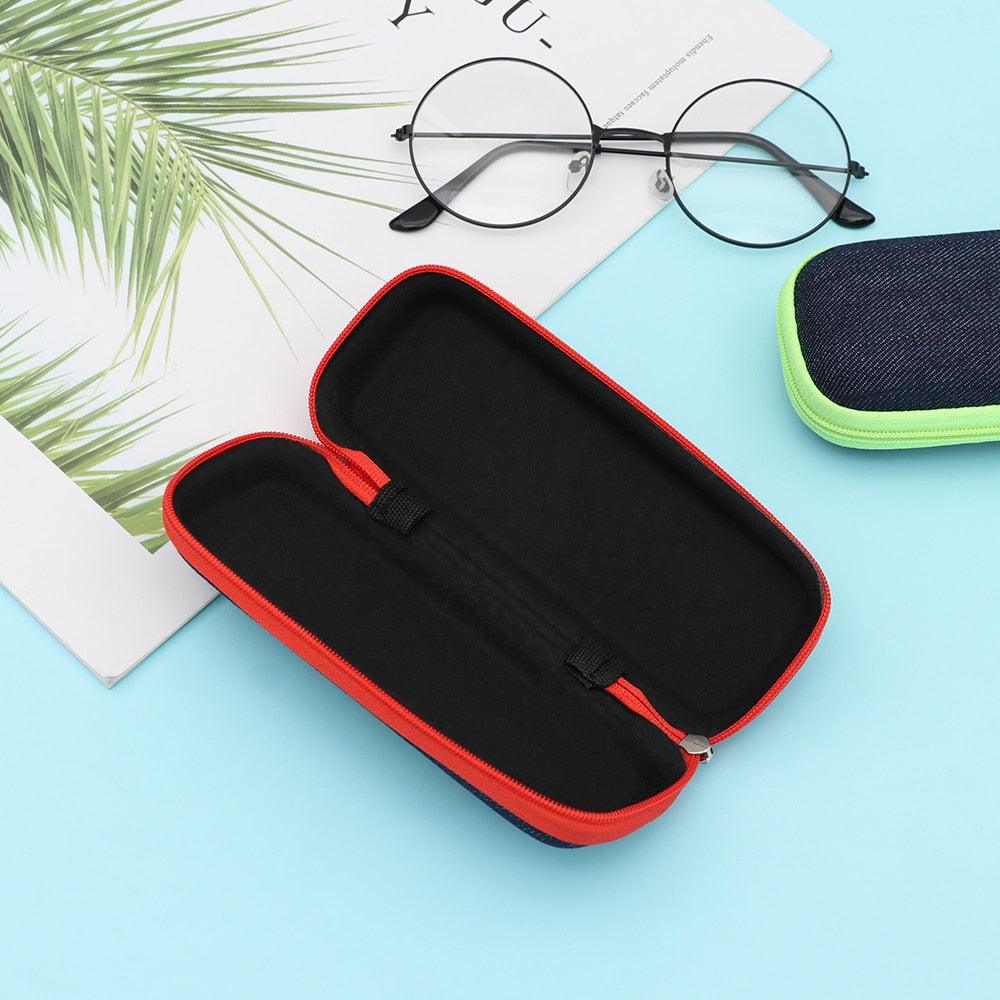 Unisex Fashion Glasses Case Kids Woman Eyeglasses Box Hard Shell Protector Reading Eyewear Case Zipper Eyeglasses Case Sunglasses Case Portable Travel Zipper Eyeglasses Frame Glasses Case