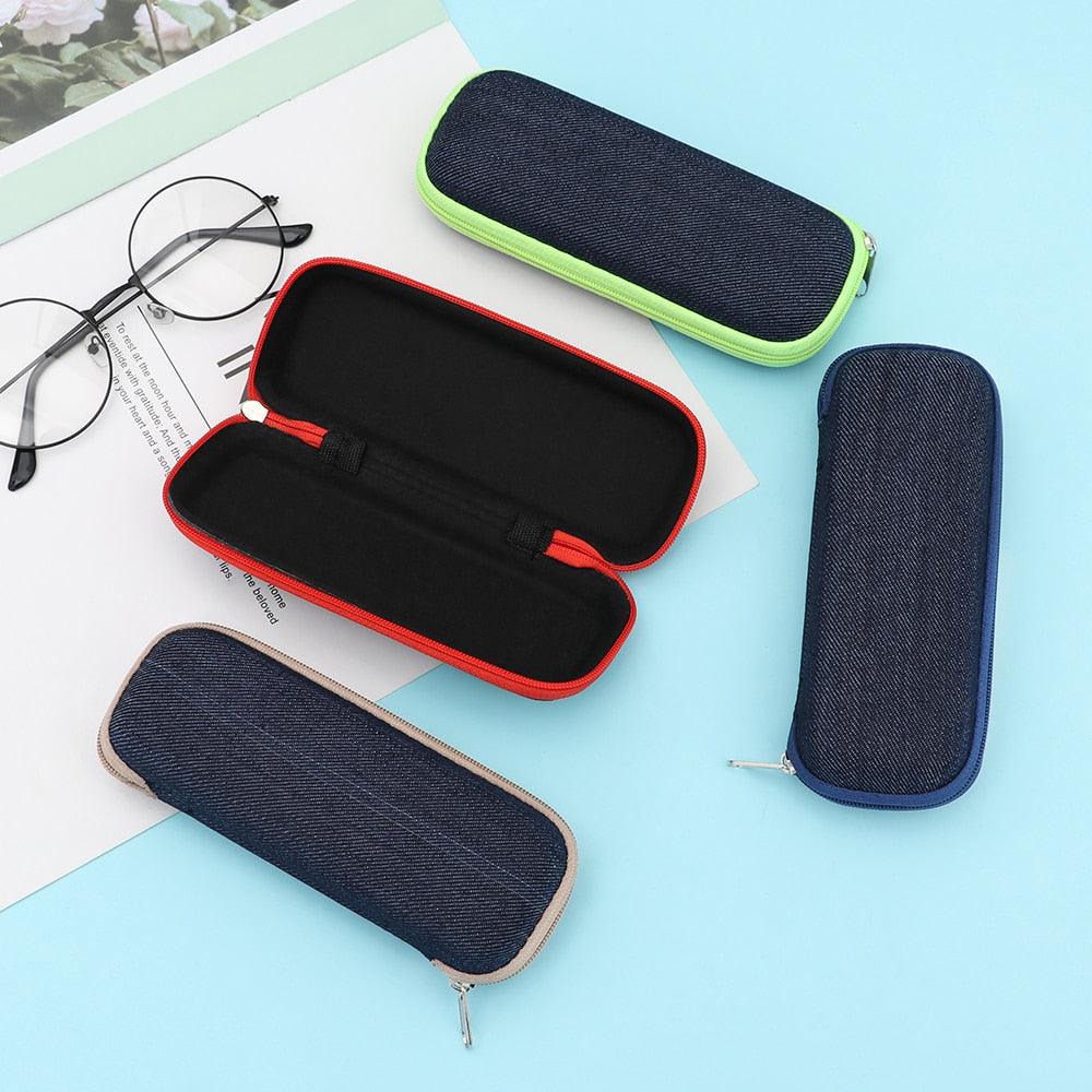 Unisex Fashion Glasses Case Kids Woman Eyeglasses Box Hard Shell Protector Reading Eyewear Case Zipper Eyeglasses Case Sunglasses Case Portable Travel Zipper Eyeglasses Frame Glasses Case