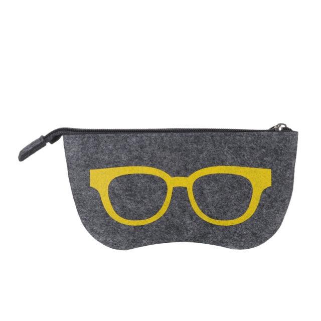 Unisex Felt Glasses Case Bag Sunglasses Case Box Portatives Soft Zipper Protector Sunglasses Pouch Eyeglass Cases Sunglasses Zipper Portable Soft Felt Slip In Pouch Case Sor Sunglasses