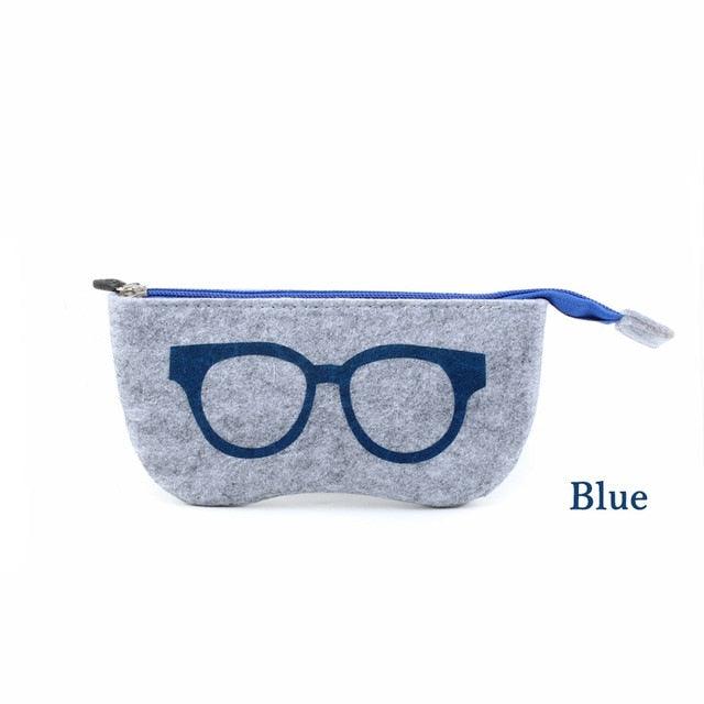 Unisex Felt Glasses Case Bag Sunglasses Case Box Portatives Soft Zipper Protector Sunglasses Pouch Eyeglass Cases Sunglasses Zipper Portable Soft Felt Slip In Pouch Case Sor Sunglasses