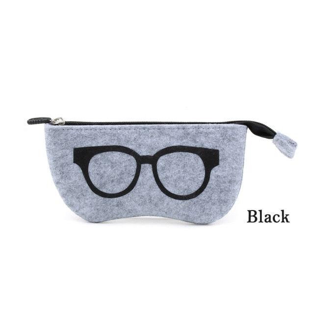 Unisex Felt Glasses Case Bag Sunglasses Case Box Portatives Soft Zipper Protector Sunglasses Pouch Eyeglass Cases Sunglasses Zipper Portable Soft Felt Slip In Pouch Case Sor Sunglasses