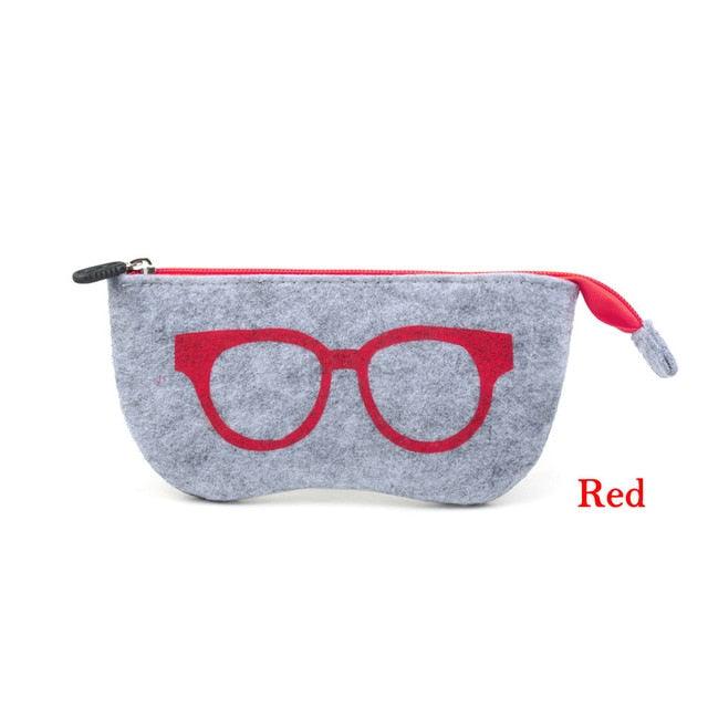 Unisex Felt Glasses Case Bag Sunglasses Case Box Portatives Soft Zipper Protector Sunglasses Pouch Eyeglass Cases Sunglasses Zipper Portable Soft Felt Slip In Pouch Case Sor Sunglasses