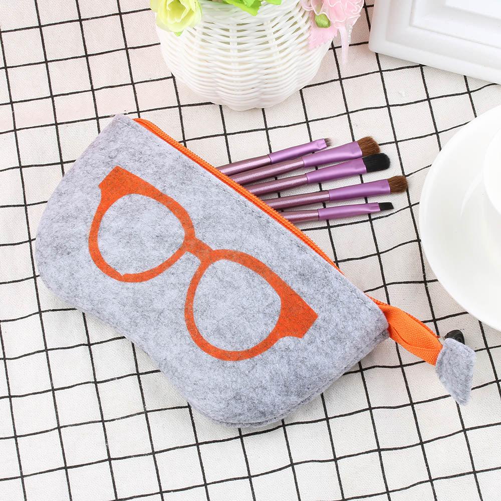 Unisex Felt Glasses Case Bag Sunglasses Case Box Portatives Soft Zipper Protector Sunglasses Pouch Eyeglass Cases Sunglasses Zipper Portable Soft Felt Slip In Pouch Case Sor Sunglasses