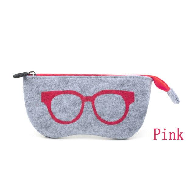 Unisex Felt Glasses Case Bag Sunglasses Case Box Portatives Soft Zipper Protector Sunglasses Pouch Eyeglass Cases Sunglasses Zipper Portable Soft Felt Slip In Pouch Case Sor Sunglasses