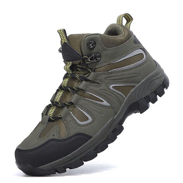 Unisex Hiking Sports Shoes Non-slip Men's Work Casual Shoes Outdoor Hunting Boots Waterproof High Top Winter Warm Outdoor Walking Lace Up Anti-Slip Breathable Ankle Booties