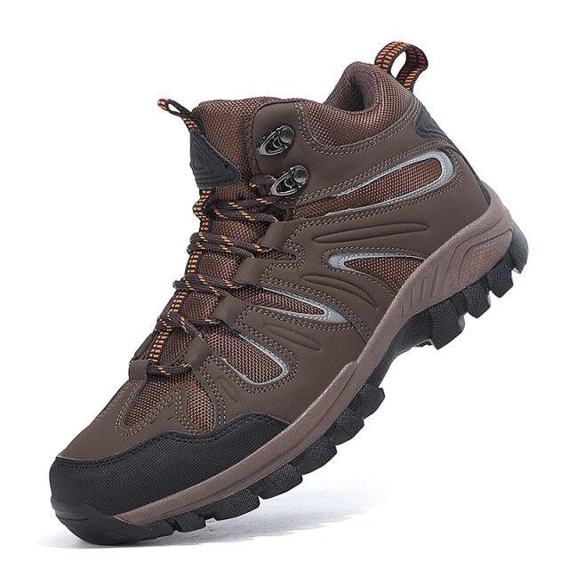 Unisex Hiking Sports Shoes Non-slip Men's Work Casual Shoes Outdoor Hunting Boots Waterproof High Top Winter Warm Outdoor Walking Lace Up Anti-Slip Breathable Ankle Booties