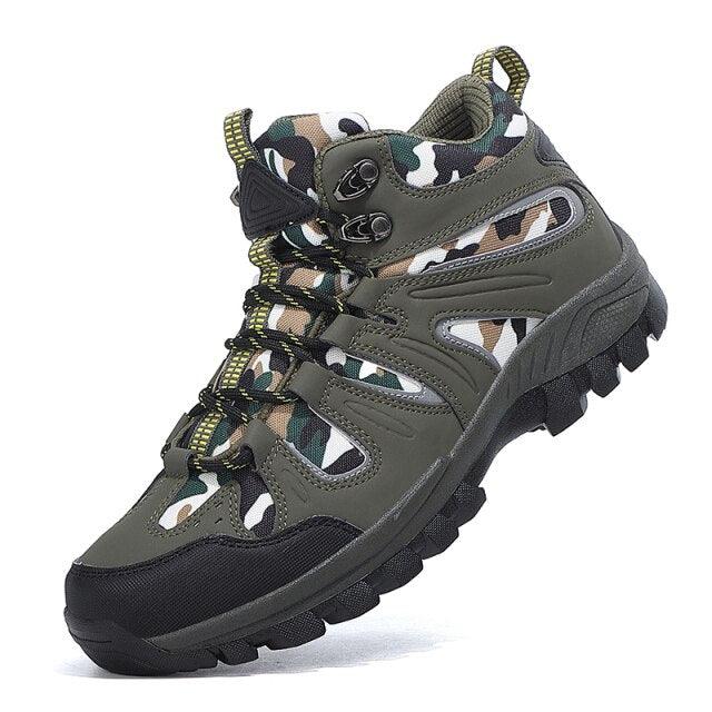 Unisex Hiking Sports Shoes Non-slip Men's Work Casual Shoes Outdoor Hunting Boots Waterproof High Top Winter Warm Outdoor Walking Lace Up Anti-Slip Breathable Ankle Booties