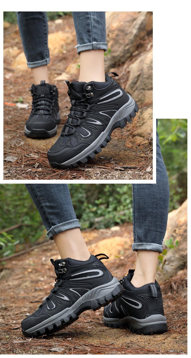 Unisex Hiking Sports Shoes Non-slip Men's Work Casual Shoes Outdoor Hunting Boots Waterproof High Top Winter Warm Outdoor Walking Lace Up Anti-Slip Breathable Ankle Booties