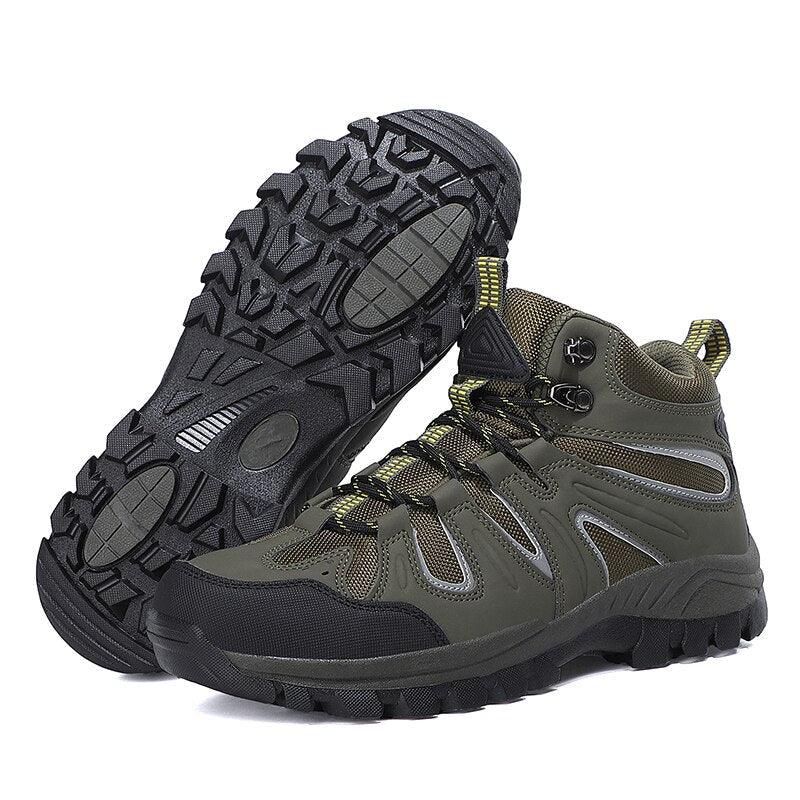 Unisex Hiking Sports Shoes Non-slip Men's Work Casual Shoes Outdoor Hunting Boots Waterproof High Top Winter Warm Outdoor Walking Lace Up Anti-Slip Breathable Ankle Booties