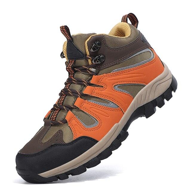 Unisex Hiking Sports Shoes Non-slip Men's Work Casual Shoes Outdoor Hunting Boots Waterproof High Top Winter Warm Outdoor Walking Lace Up Anti-Slip Breathable Ankle Booties