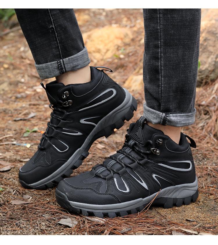 Unisex Hiking Sports Shoes Non-slip Men's Work Casual Shoes Outdoor Hunting Boots Waterproof High Top Winter Warm Outdoor Walking Lace Up Anti-Slip Breathable Ankle Booties