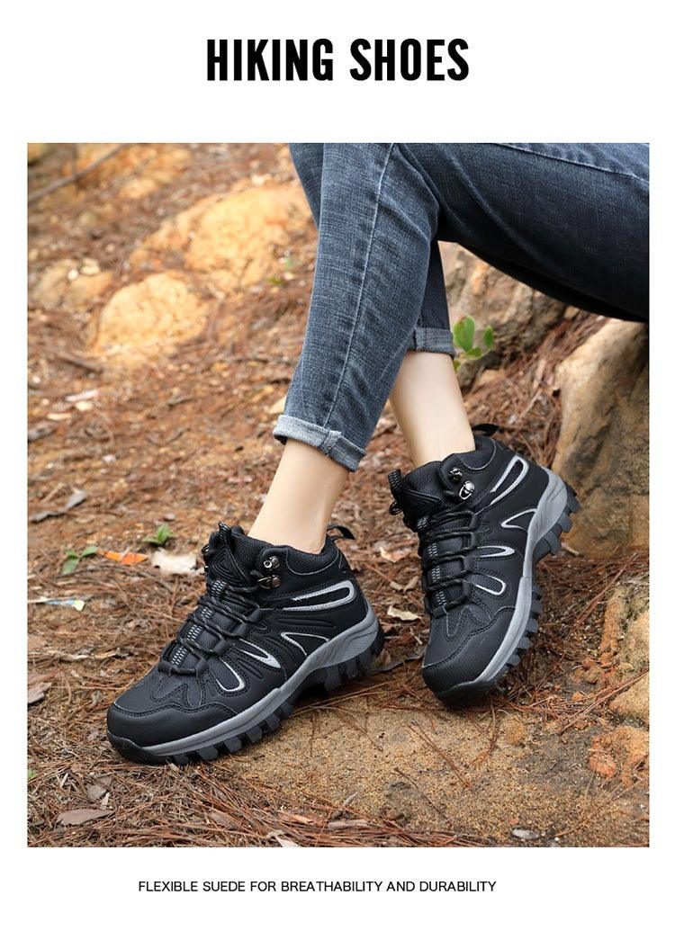 Unisex Hiking Sports Shoes Non-slip Men's Work Casual Shoes Outdoor Hunting Boots Waterproof High Top Winter Warm Outdoor Walking Lace Up Anti-Slip Breathable Ankle Booties