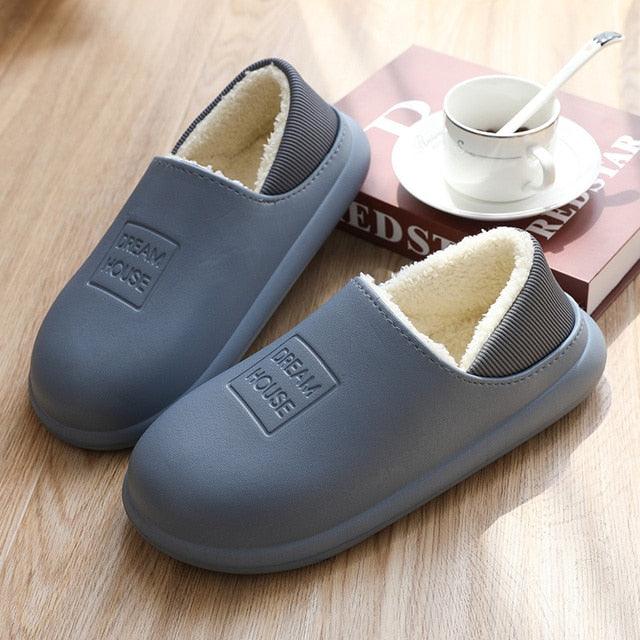 Unisex Home Winter Clogs Indoor Fur Warm Slippers For Women New Fashion Footwear Winter Slippers Home House Shoes Warm Plush Fleece Lining Garden Clogs Outdoor Indoor Clogs