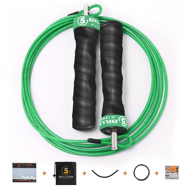 Unisex Jump Rope Speed Weighted Jump Ropes Adjustable Wire Skipping Rope Cable Ball Bearings Regular Rope With Extra Speed Cable Ball Bearings Anti-Slip Handle For Double Unders Outdoor Workout