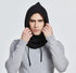 Unisex Knit Scarf Hood Hat Winter Women Cashmere Beanie Bonnet Lady Wool Neck Protect Balaclava Skellies Men Hooded Fashion Balaclava Shawl Women Winter Hat Soft Knitted Hooded Neck Collar Cap Beanie Hat Warm Scarf Unisex Bonnet Hooded Sc