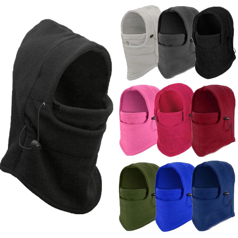 Unisex Polar Fleece Hood Hat Casual  Beanie Ski Snow Cap Snood Scarf Warmer Thermal Neckerchief Drawstring Soft Balaclava Pullover Knitted Beanie for Adults Men Women Ski Caps New Balaclava Party Mask Hat Caps For Skiing Bicycle Cycling Outdoor Headwarmer