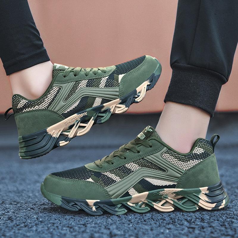 Unisex Running Sport Outdoor Sneakers Breathable Women Camouflage Green Walking Jogging Sneakers Fashion Lightweight Running Casual Sneakers For Workout