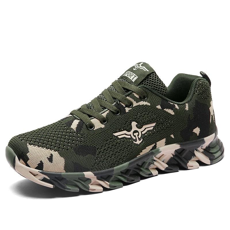 Unisex Running Sport Outdoor Sneakers Breathable Women Camouflage Green Walking Jogging Sneakers Fashion Lightweight Running Casual Sneakers For Workout