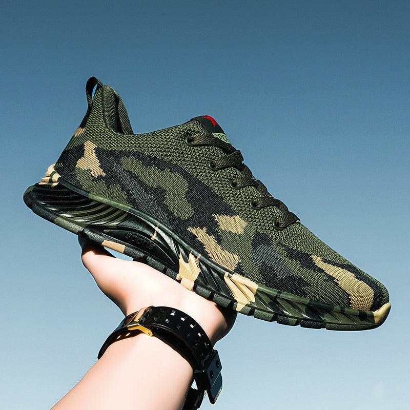 Unisex Running Sport Outdoor Sneakers Breathable Women Camouflage Green Walking Jogging Sneakers Fashion Lightweight Running Casual Sneakers For Workout