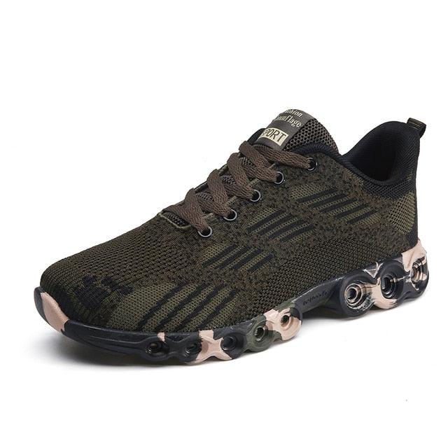 Unisex Running Sport Outdoor Sneakers Breathable Women Camouflage Green Walking Jogging Sneakers Fashion Lightweight Running Casual Sneakers For Workout