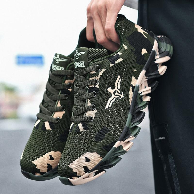 Unisex Running Sport Outdoor Sneakers Breathable Women Camouflage Green Walking Jogging Sneakers Fashion Lightweight Running Casual Sneakers For Workout