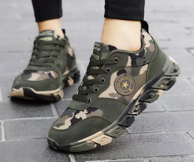 Unisex Running Sport Outdoor Sneakers Breathable Women Camouflage Green Walking Jogging Sneakers Fashion Lightweight Running Casual Sneakers For Workout