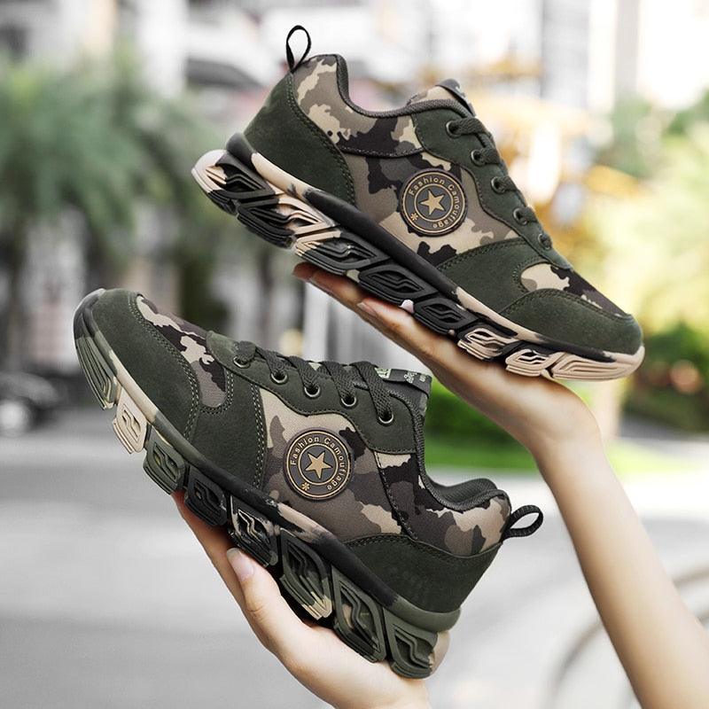 Unisex Running Sport Outdoor Sneakers Breathable Women Camouflage Green Walking Jogging Sneakers Fashion Lightweight Running Casual Sneakers For Workout