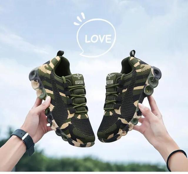 Unisex Running Sport Outdoor Sneakers Breathable Women Camouflage Green Walking Jogging Sneakers Fashion Lightweight Running Casual Sneakers For Workout