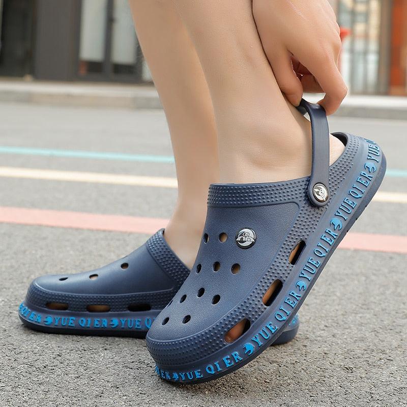 Unisex Summer Casual Sandals Breathable Flats Lightweight Comfortable Slip-on Water Clogs Shoes Slippers Lightweight Beach Outdoor Shoes For Men And Women