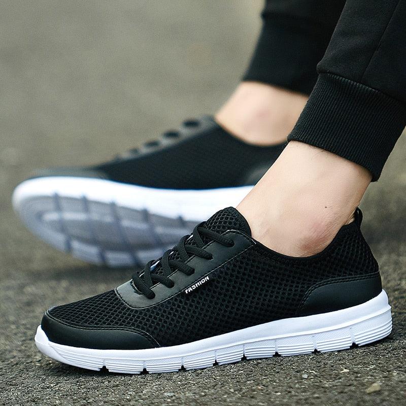 Unisex Summer Sneakers Breathable Casual Shoes Couple Fashion Lace Up Mens Mesh Flats Comfortable Walking Footwear Fashion New Lightweight Casual  Sneakers