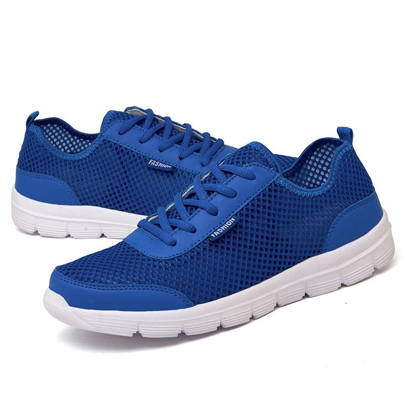 Unisex Summer Sneakers Breathable Casual Shoes Couple Fashion Lace Up Mens Mesh Flats Comfortable Walking Footwear Fashion New Lightweight Casual  Sneakers