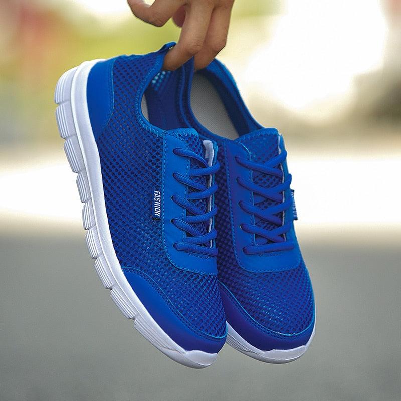 Unisex Summer Sneakers Breathable Casual Shoes Couple Fashion Lace Up Mens Mesh Flats Comfortable Walking Footwear Fashion New Lightweight Casual  Sneakers