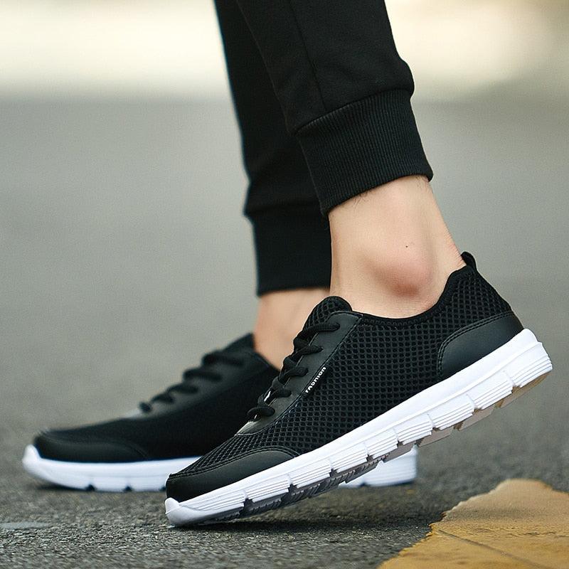 Unisex Summer Sneakers Breathable Casual Shoes Couple Fashion Lace Up Mens Mesh Flats Comfortable Walking Footwear Fashion New Lightweight Casual  Sneakers