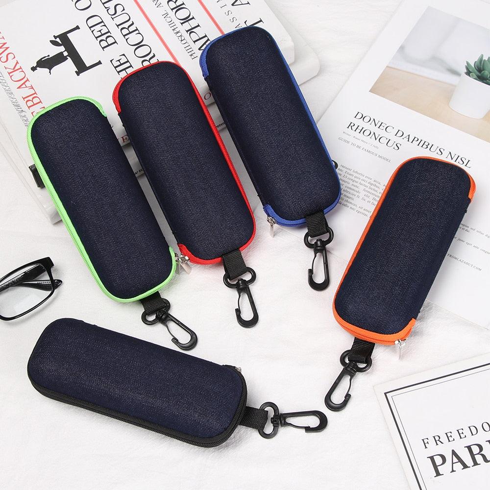 Unisex Sunglasses Protection Resistance Container Fabric Glasses Box Zipper Eyeglasses Case Glasses Carry Bag Hard Shell Clamshell Eyeglasses Case Unisex Portable Glasses Protection Case Bag