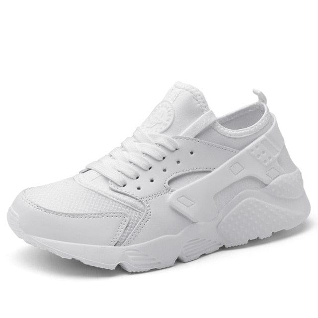 Unisex White Sneakers Mesh Sports Trainers Running Summer Mens Flat Casual Sport Shoes Casual Sports Tennis Road Sneakers Comfortable Modern Design