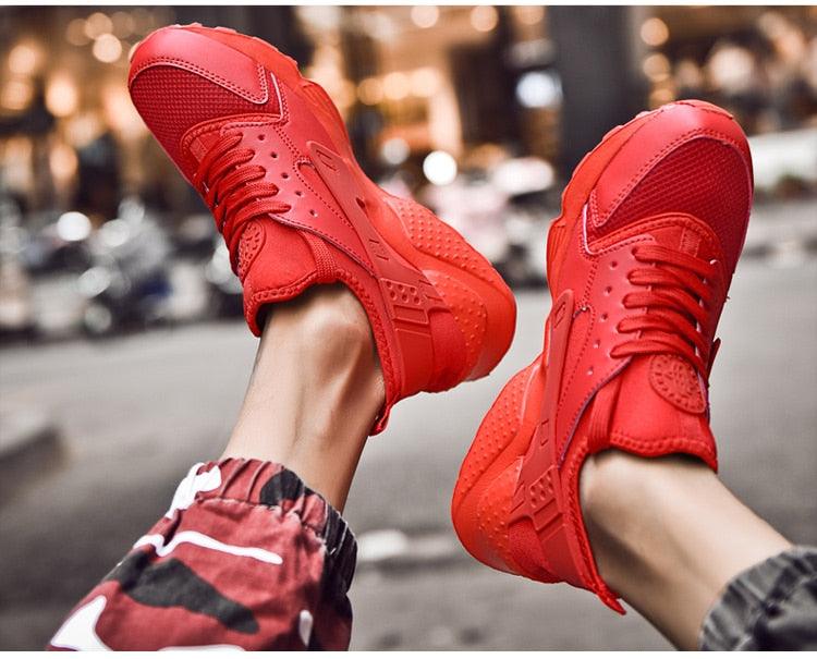 Unisex White Sneakers Mesh Sports Trainers Running Summer Mens Flat Casual Sport Shoes Casual Sports Tennis Road Sneakers Comfortable Modern Design