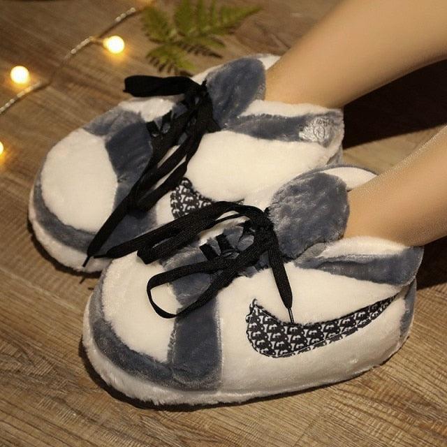 Unisex Winter Indoor Cotton Shoes Woman Warmth Home Slippers Women Men Snug Slipper Womens Slippers Memory Foam Fluffy Fur Soft Slippers Warm House Shoes Indoor Outdoor Winter Slippers