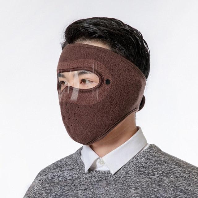 Unisex Winter Warm Mask Face Shield Cycling Caps for Outdoor Fishing Breathable Mask with HD Anti-fog Goggles Fleece Warm Scarf Sport Bandana Scarf Fishing Cycling Hiking Face Cover Neck Balaclava Neck Gaiter Warmer Face Mask