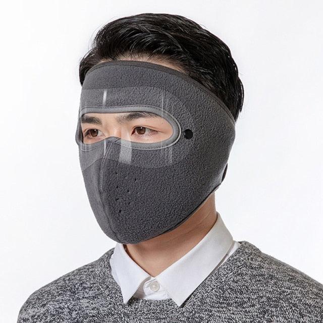 Unisex Winter Warm Mask Face Shield Cycling Caps for Outdoor Fishing Breathable Mask with HD Anti-fog Goggles Fleece Warm Scarf Sport Bandana Scarf Fishing Cycling Hiking Face Cover Neck Balaclava Neck Gaiter Warmer Face Mask