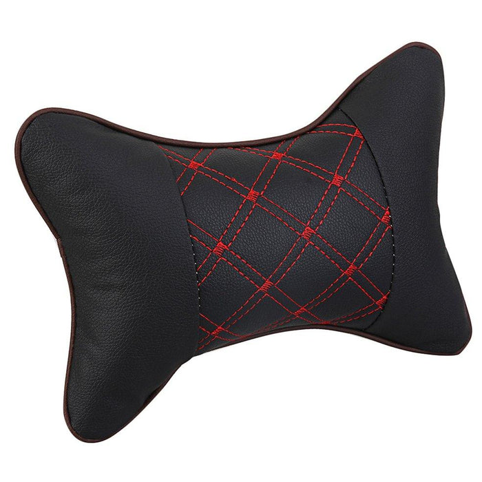 Universal Car Neck Pillows PVC Leather Breathable Mesh Auto Car Neck Rest Headrest Cushion Headrest Pillow Pillow Neck Pillows PU & Cloth Excellent Durability Auto Safety Car Headrest Breathe Seat Head Neck Rest Pillow Universal Fit For All Vehicles