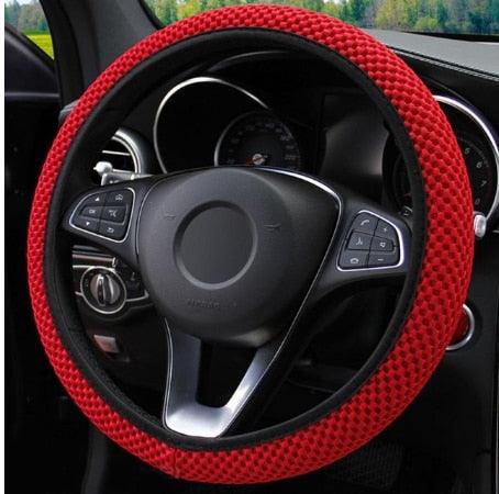 Universal Car Steering Wheel Cover Leather Car steering sleeve Car Accessories Auto Steering-Wheel covers Auto Upholstery Steering Wheel Cover Non-Slip Car Wheel Cover Protector Breathable Microfiber Universal Wheel Cover Wear-resistant Anti-slip Cover