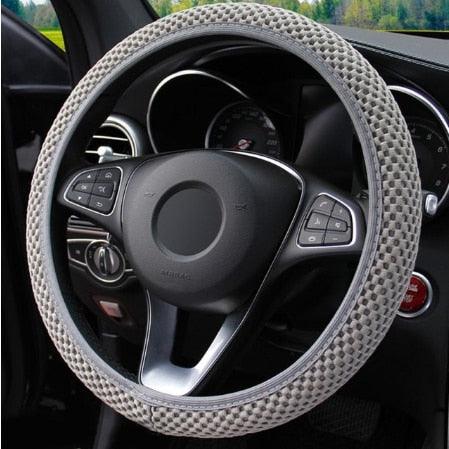 Universal Car Steering Wheel Cover Leather Car steering sleeve Car Accessories Auto Steering-Wheel covers Auto Upholstery Steering Wheel Cover Non-Slip Car Wheel Cover Protector Breathable Microfiber Universal Wheel Cover Wear-resistant Anti-slip Cover