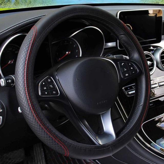 Universal Car Steering Wheel Cover Skid Proof Auto Car Steering Wheel Cover Auto Steering- Wheel Cover Microfiber Leather Viscose Breathable Anti-Slip Anti-Slip Embossing Leather Car-styling Car Accessories - ALLURELATION - 553, Accessories, Anti-Slip Steering Wheel, Auto Accessories, Breathable Anti-Slip Steering Wheel, car, Car Accessories, Car Decor, Car Gadgets, Car Interior, Car Organizer, Car Ornaments, Car Steering Wheel, cars, cars gadgets, Steering Wheel, Steering Wheel Cover - Stevvex.com