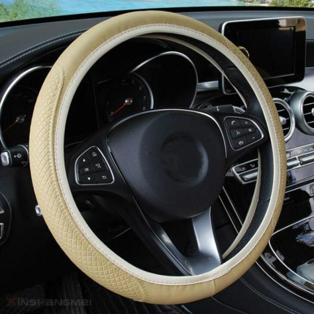 Universal Car Steering Wheel Cover Skid Proof Auto Car Steering Wheel Cover Auto Steering- Wheel Cover Microfiber Leather Viscose Breathable Anti-Slip Anti-Slip Embossing Leather Car-styling Car Accessories - ALLURELATION - 553, Accessories, Anti-Slip Steering Wheel, Auto Accessories, Breathable Anti-Slip Steering Wheel, car, Car Accessories, Car Decor, Car Gadgets, Car Interior, Car Organizer, Car Ornaments, Car Steering Wheel, cars, cars gadgets, Steering Wheel, Steering Wheel Cover - Stevvex.com