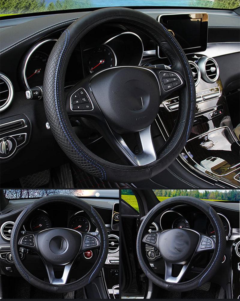 Universal Car Steering Wheel Cover Skid Proof Auto Car Steering Wheel Cover Auto Steering- Wheel Cover Microfiber Leather Viscose Breathable Anti-Slip Anti-Slip Embossing Leather Car-styling Car Accessories - ALLURELATION - 553, Accessories, Anti-Slip Steering Wheel, Auto Accessories, Breathable Anti-Slip Steering Wheel, car, Car Accessories, Car Decor, Car Gadgets, Car Interior, Car Organizer, Car Ornaments, Car Steering Wheel, cars, cars gadgets, Steering Wheel, Steering Wheel Cover - Stevvex.com