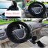 Universal Cute and Stylish Fluffy Fur Steering Wheel Cover Steering-wheel Plush Car Steering Wheel Warm Soft Fur Fuzzy Steering Wheel Covers Winter Faux fur Hand Brake & Gear Cover Set Car Interior Accessories Fuzzy Steering Wheel Cover for Women