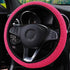 Universal Ice Silk Steering Wheel Cover Wear-resistant Anti-slip Car Accessories Microfiber Breathable Ice Silk Steering Wheel Cover Gear Handbrake Breathable Anti-Slip Warm  Steering Wheel Cover Winter Cool Summer Cover Interior